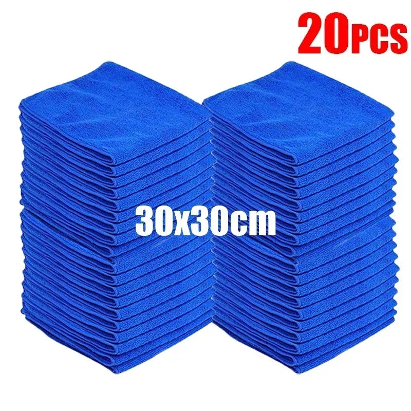 10Pcs Microfiber Towels Car Wash Drying Cloth Towel Household Cleaning Cloths Auto Detailing Polishing Cloth Home Clean Tools - Smarsty