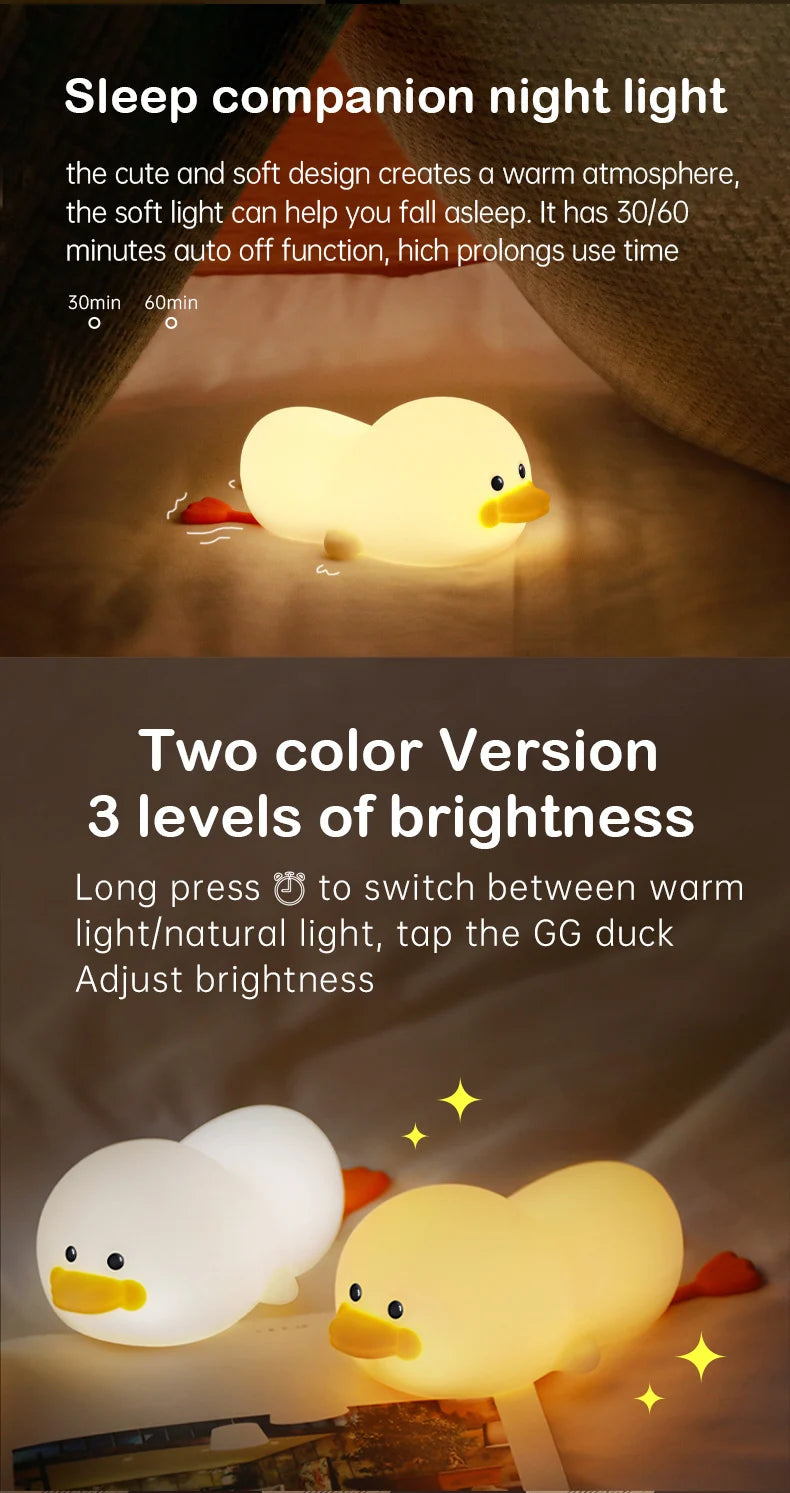 Soft Light Doudou Duck Night Light for Kids - Smarsty
