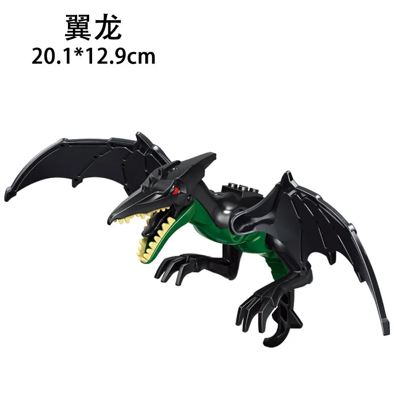 Jurassic World 3 Brutal Raptor Building Blocks Dinosaur Bricks Tyrannosaurus Indominus I-Rex Assemble Toy For Children by Smarsty