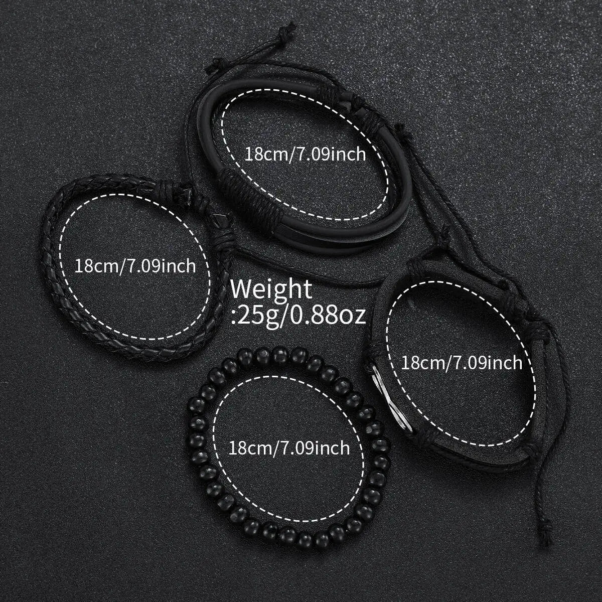 Fashion Leather Strap Men Quartz Watch Set - Smarsty