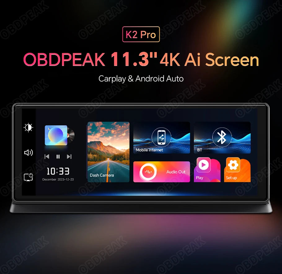 4K Car Dash Cam With Wireless CarPlay And Android Auto - Smarsty