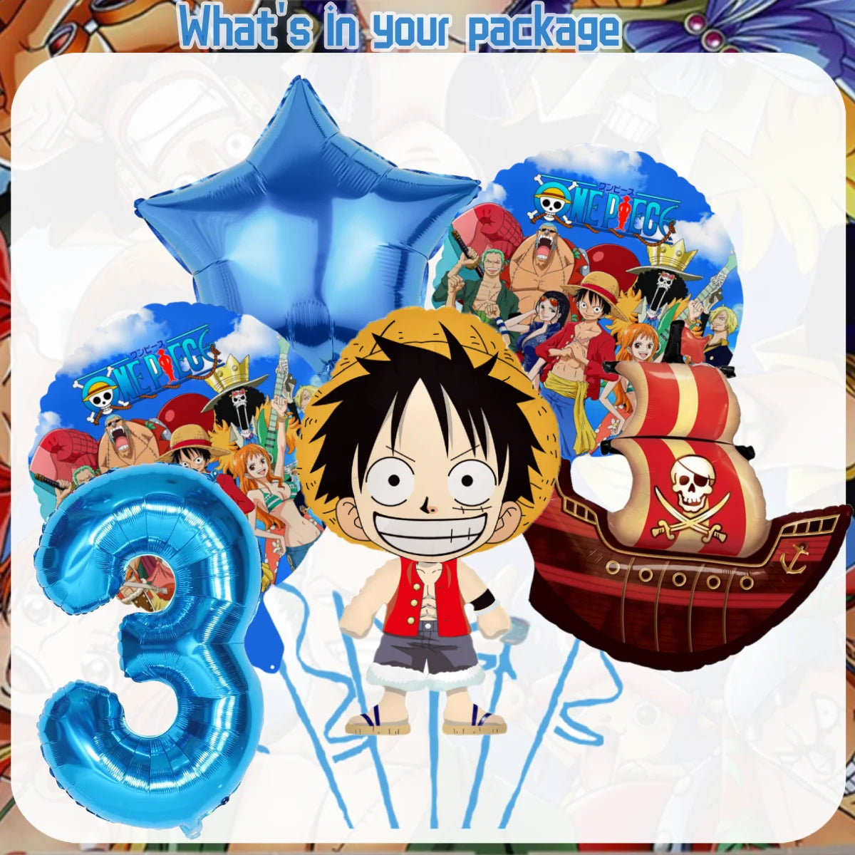 One Piece Birthday Party Disposable Tableware Set - Smarsty