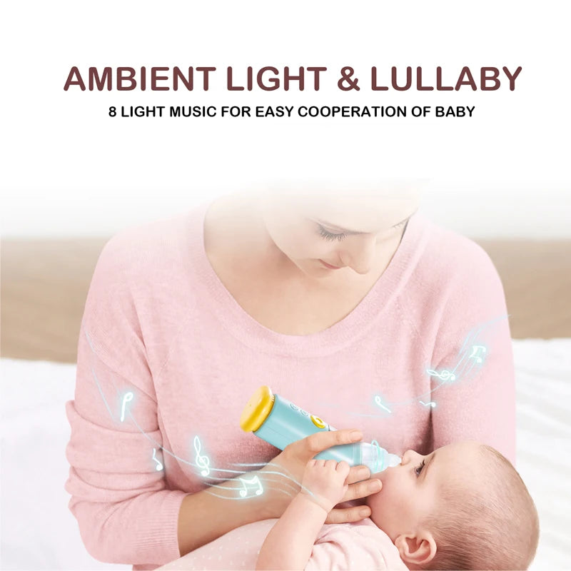 Electric Baby Nose Vacuum Cleaner Adjustable Infant Nasal Aspirator Rechargeable with 3 Silicone Nozzles for Newborns Toddlers - Smarsty