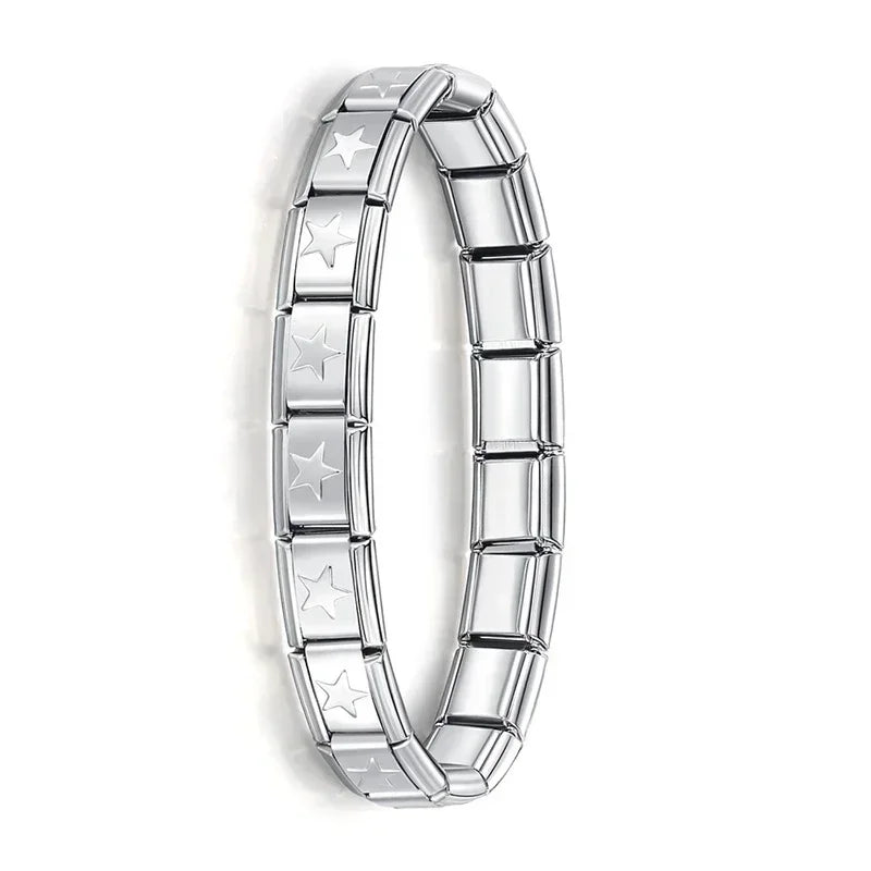 Hapiship Women's Italian Stainless Steel Charm Bracelet - Smarsty