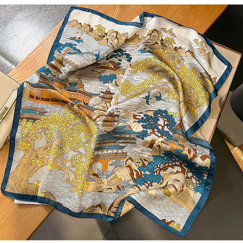 Luxury Silk Horse Print Scarf for Women - Smarsty