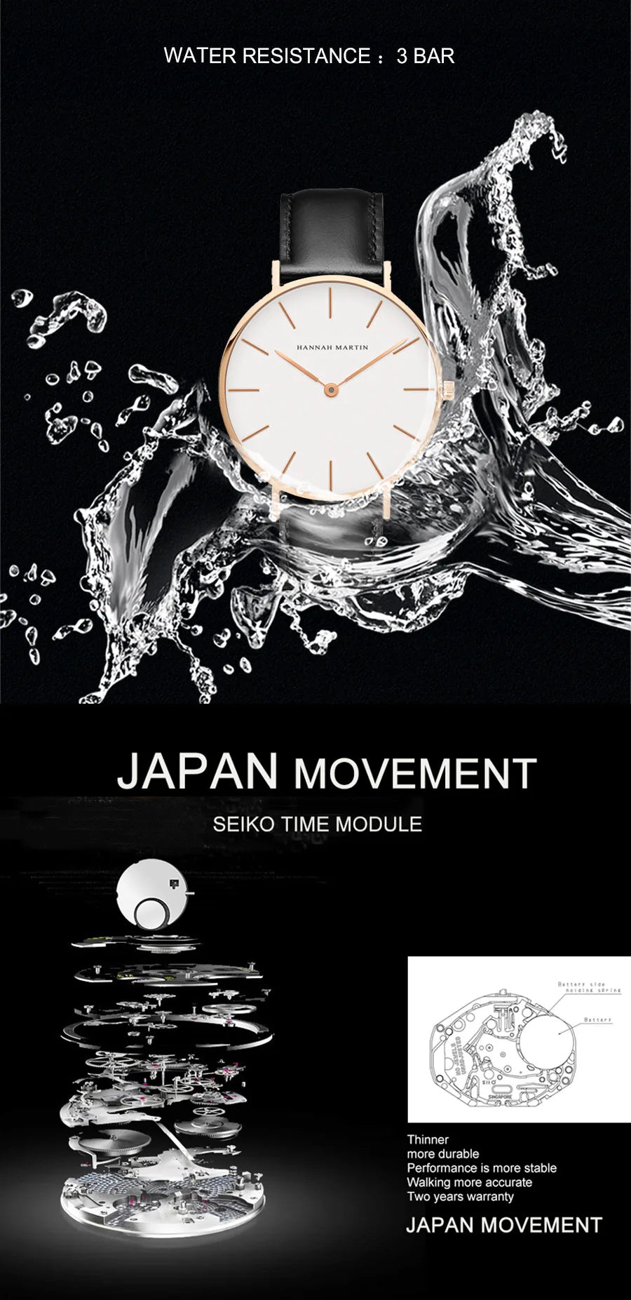 Waterproof Japan Quartz Wrist Watch For Men - Smarsty