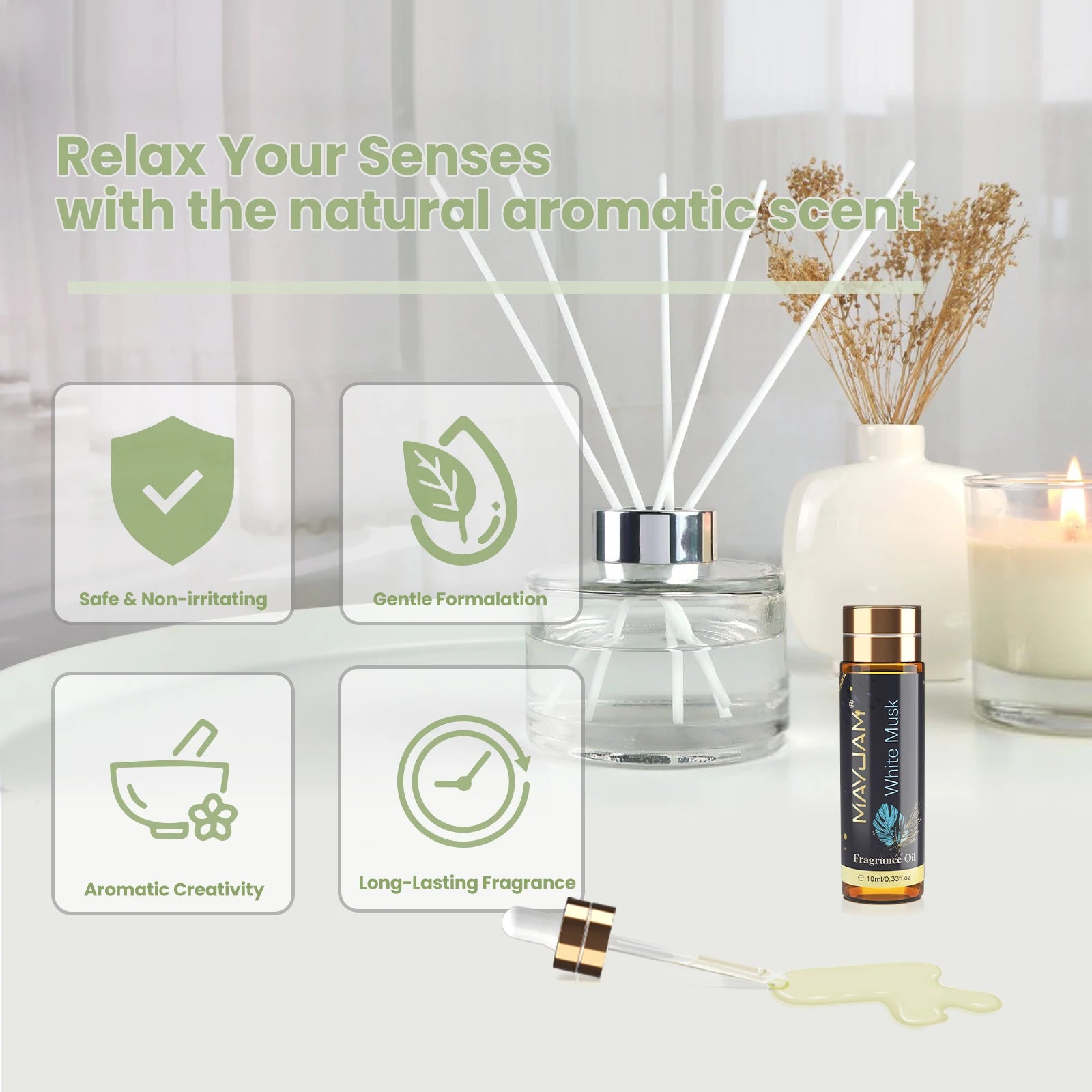MAYJAM Aromatic Essential Oil for Air Freshening - Smarsty