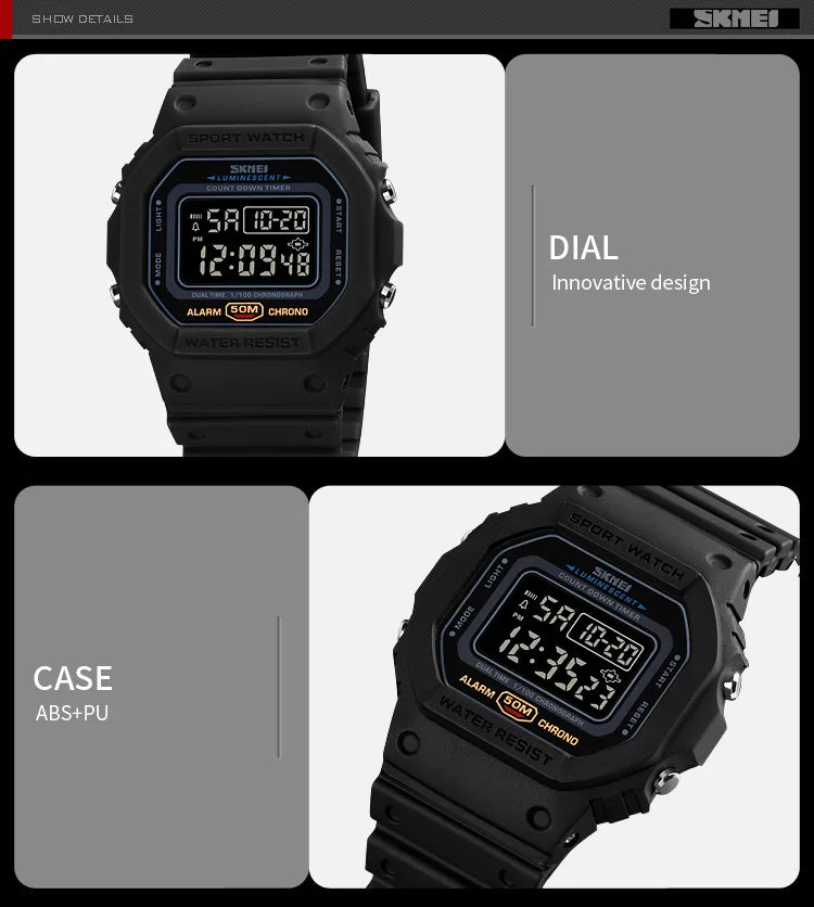 SKMEI 1628 Waterproof Military Digital Watch for Men - Smarsty