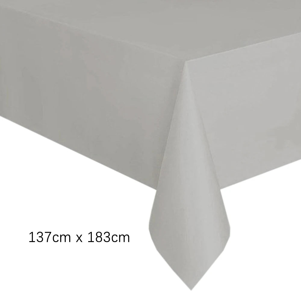 Disposable White Pink Tablecloth for Parties and Weddings - Smarsty