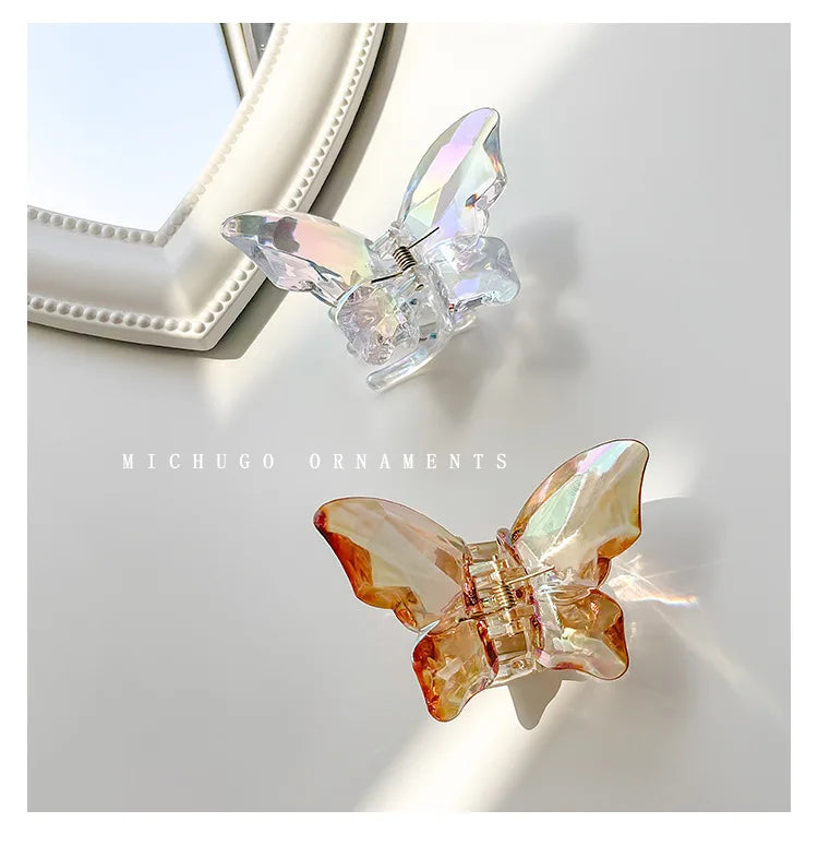 Cute Transparent Butterfly Hair Claw Clips Non Slip - Smarsty