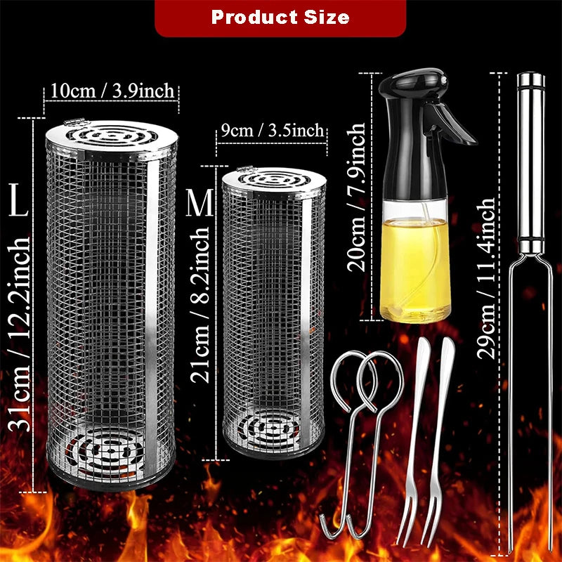 Stainless Steel BBQ Basket for Easy Grilling - Smarsty