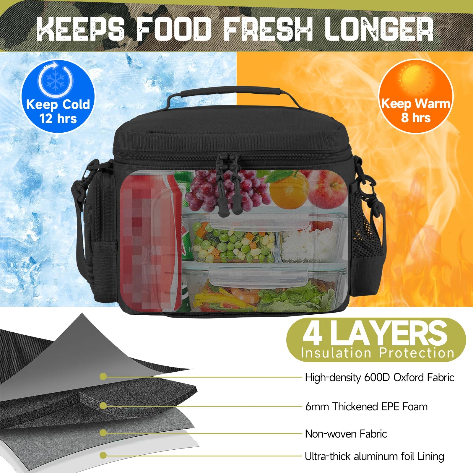 Outdoor Thermal Cooler Bag Insulated Lunch Box For Men - Smarsty