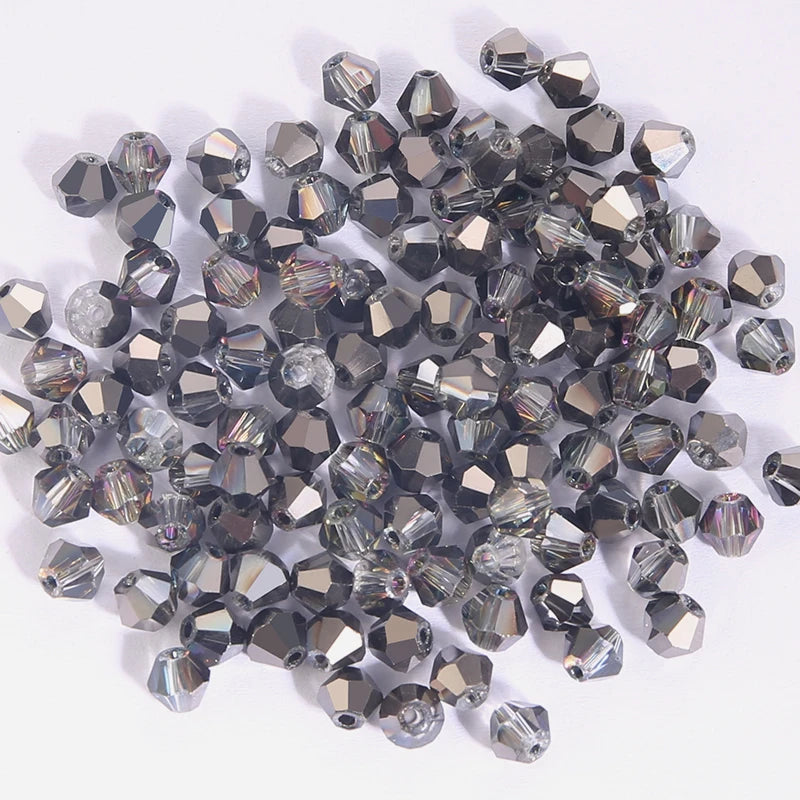 100Pcs 4MM Glass Bicone Beads for Jewelry Making - Smarsty