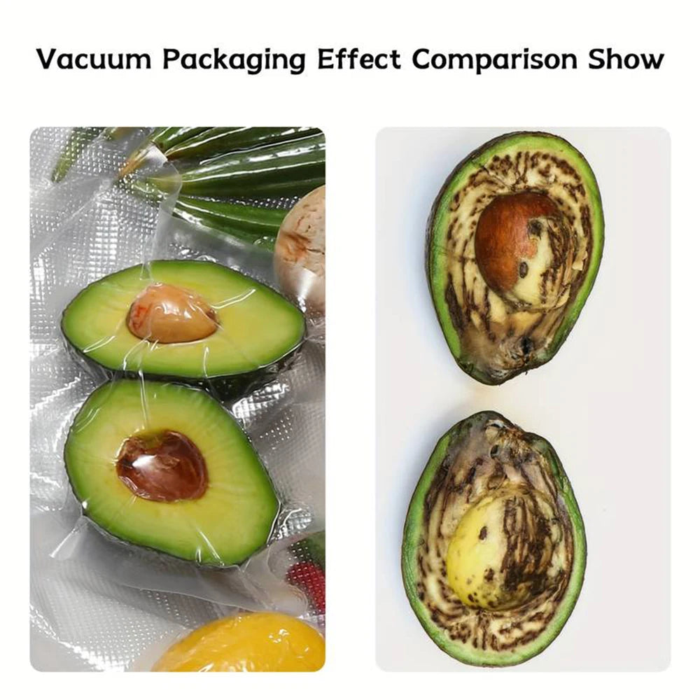 100 Premium Vacuum Sealer Bags, Sealing, Freshness, Compression, Kitchen Vacuum Bags, Food Vacuum Sealer Food Storage Bags by Smarsty