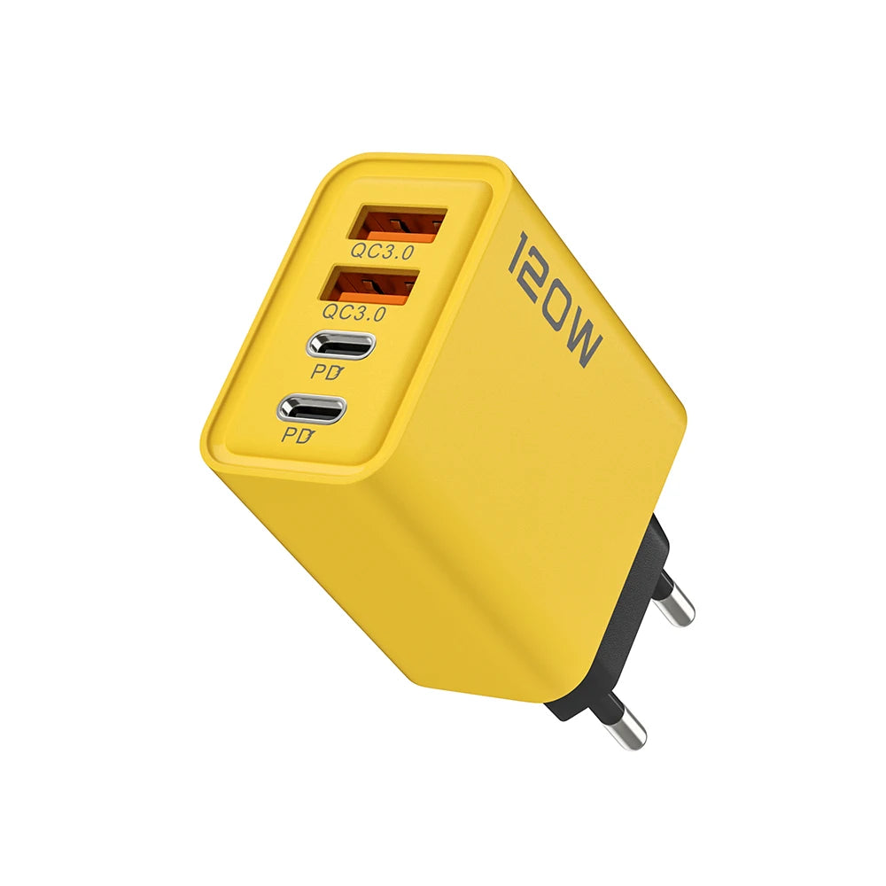 4 Ports USB C PD Charger Quick Charge 3.0 Type C USB Phone Chargers Fast Charging Adapter For iPhone 15 14 Samsung Xiaomi Huawei - Smarsty