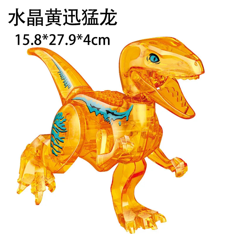 Jurassic World 3 Brutal Raptor Building Blocks Dinosaur Bricks Tyrannosaurus Indominus I-Rex Assemble Toy For Children by Smarsty