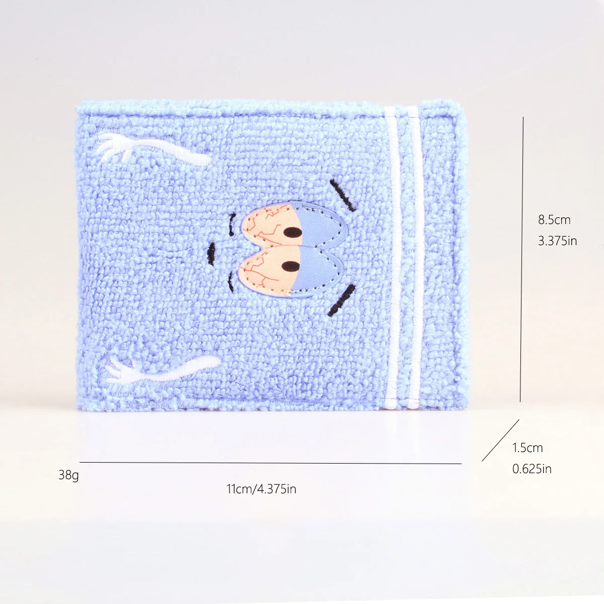 Towel cloth embroidered anime fashion wallet, designer personalized ID card holder - Smarsty