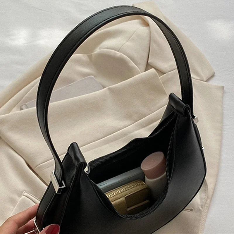 Luxury PU Leather Hobo Bag For Women With Zipper Closure - Smarsty