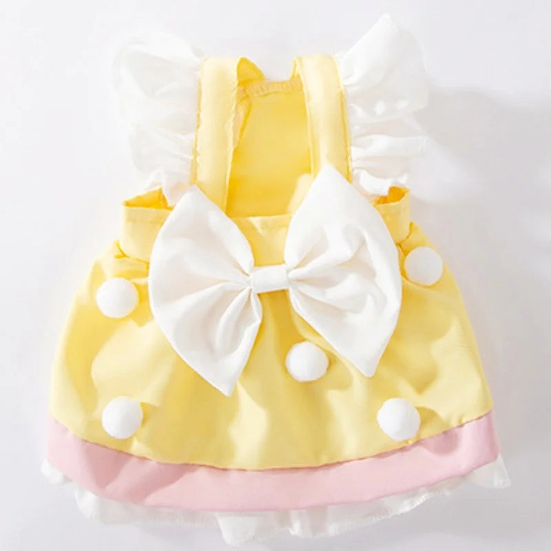 Summer Princess Dog Dress with Cute Bow for Stylish Pets - Smarsty