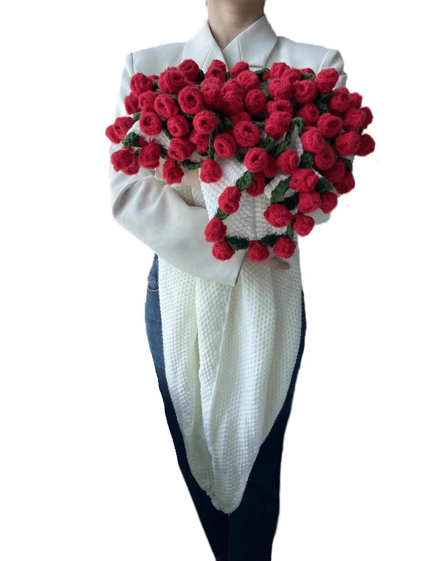 Handmade Crochet Rose Blanket for Cozy Comfort - Smarsty