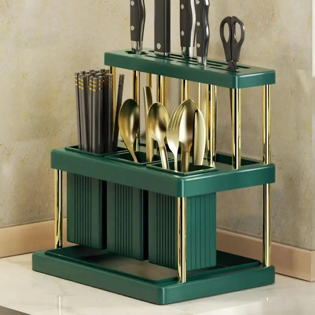 High-End Brand New Kitchen Cutlery Holder Spoon Fork Chopstick Storage Rack Utensils Organizer Kitchen Counter Top Box Rack