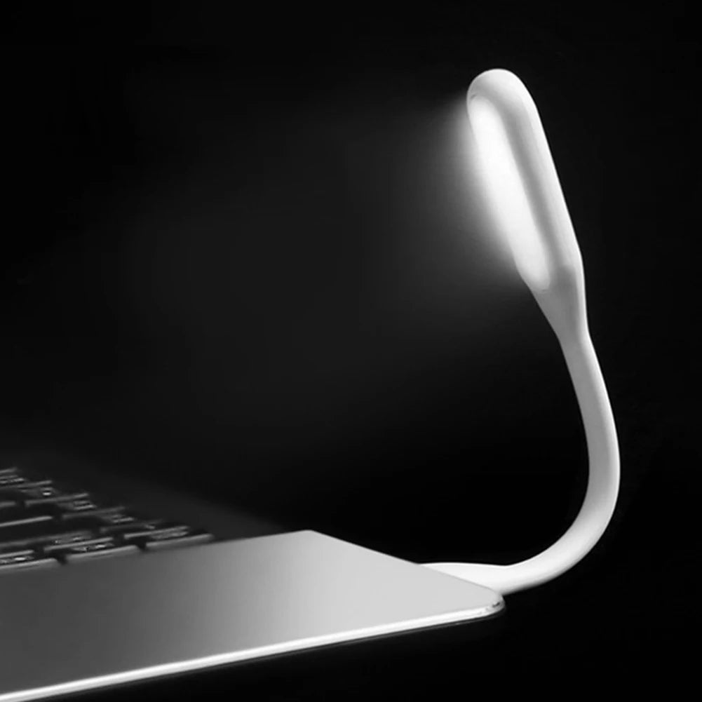 USB LED Light Book Light Flexible Portable Night Light Gooseneck USB Lamp Compatible for Power Bank Notebook Laptop