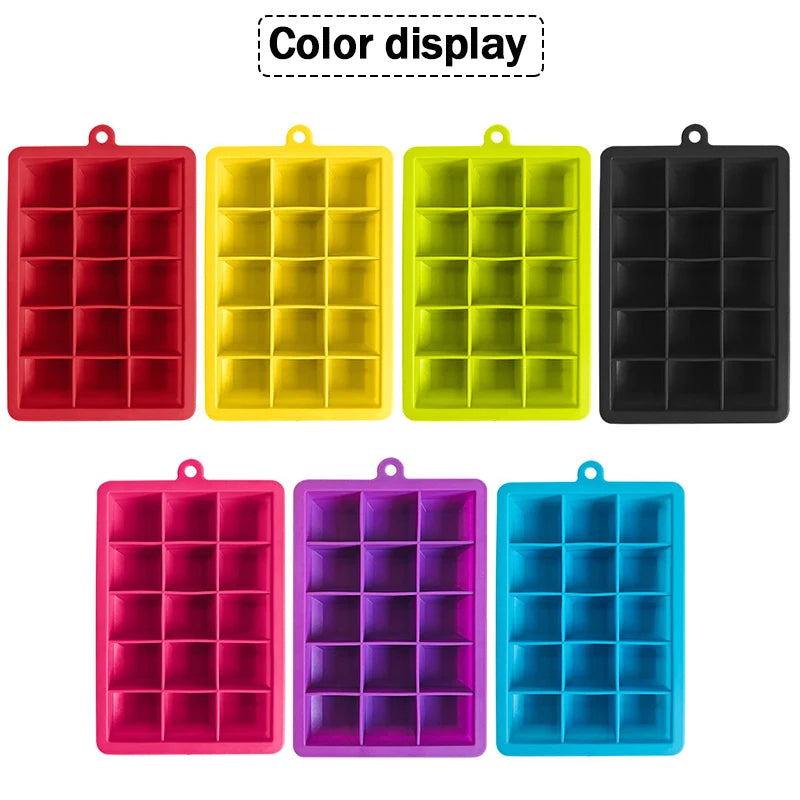 4/6/8/15 Grid Big Ice Tray Mold Giant Jumbo Large Food Grade Silicone Ice Cube Square Tray Mold DIY Ice Maker Ice Cube Tray - Smarsty