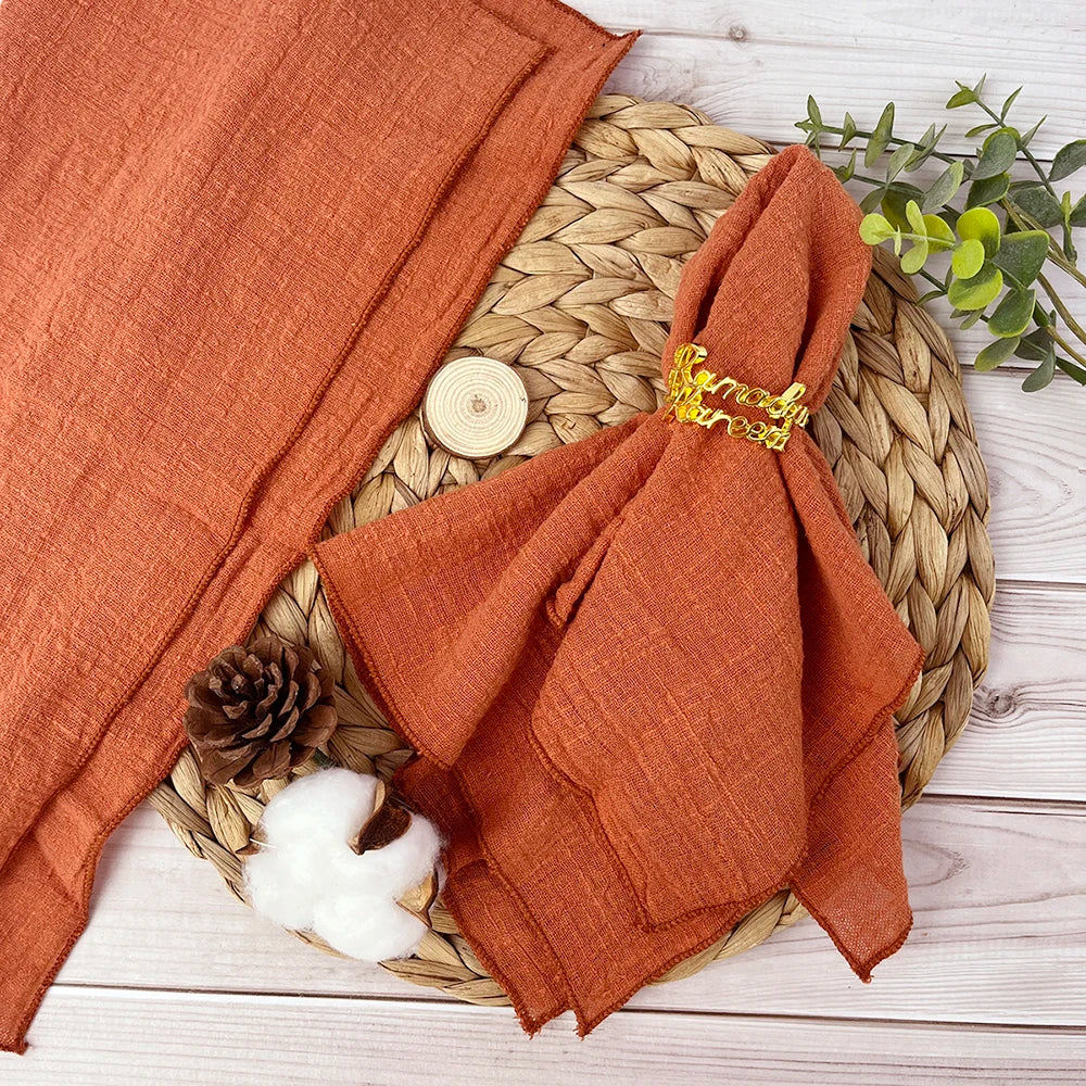 Set of 6 Cotton Dinner Napkins for Elegant Table Decor - Smarsty