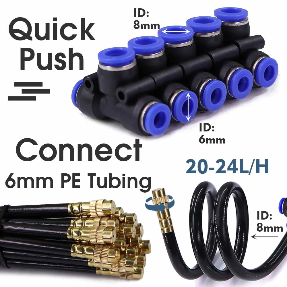 Adjustable Misting Cooling System for Outdoor Garden Irrigation - Smarsty