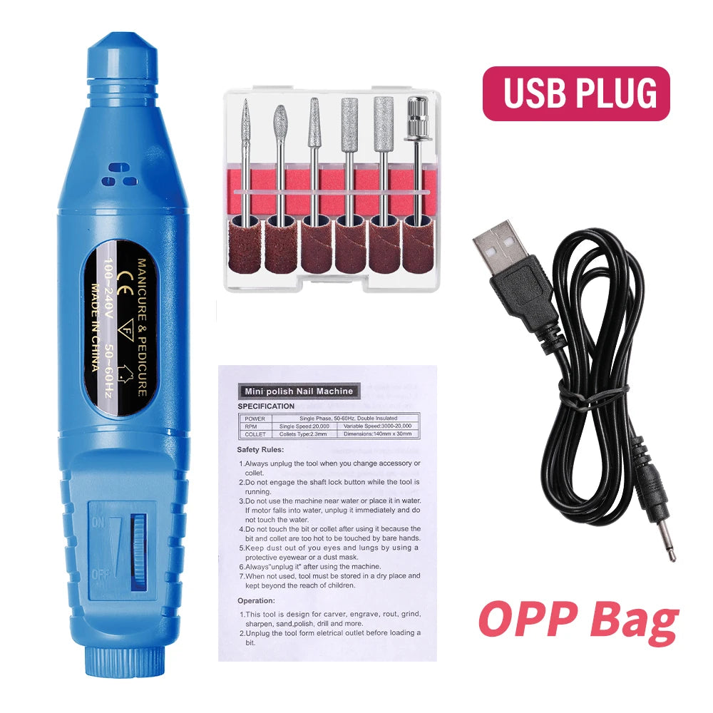 Portable 6 In 1 Electric Nail Drill Kit - Smarsty