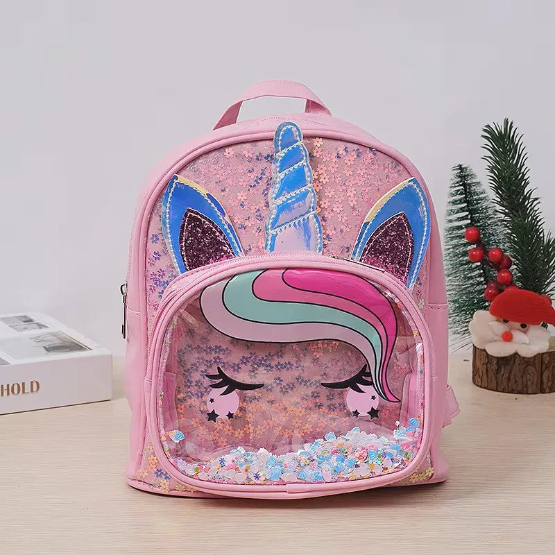 Kids Unicorn Backpack With Sequin Wings Waterproof - Smarsty