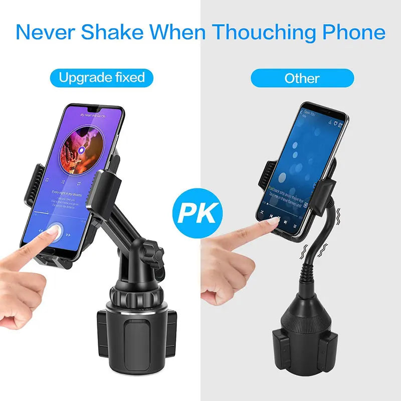 Universal Car Phone Holder Cellphone Mount Stand Adjustable Car Cup Phone Mount for iPhone 14 13 12 Por MAX Huawei Samsung - Smarsty