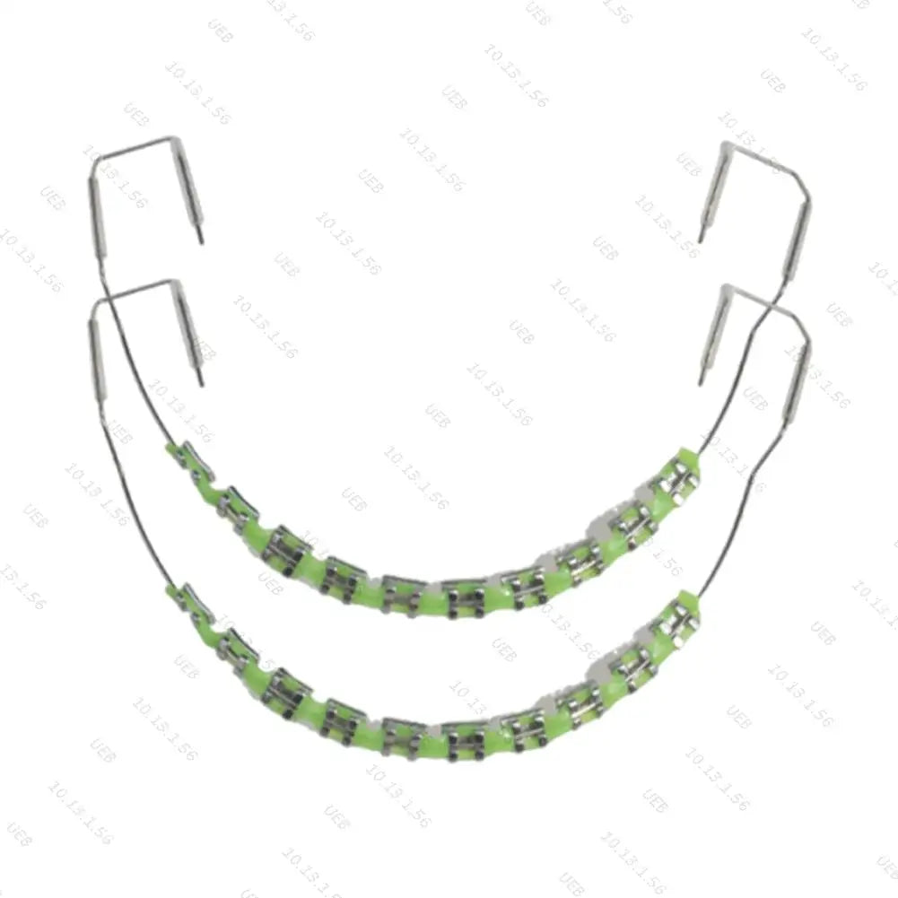 Temporary Tooth Decoration Dental Fake Braces with Metal Wires & Bracket Dental Metal Bracket Dental Tool for Tooth Decor