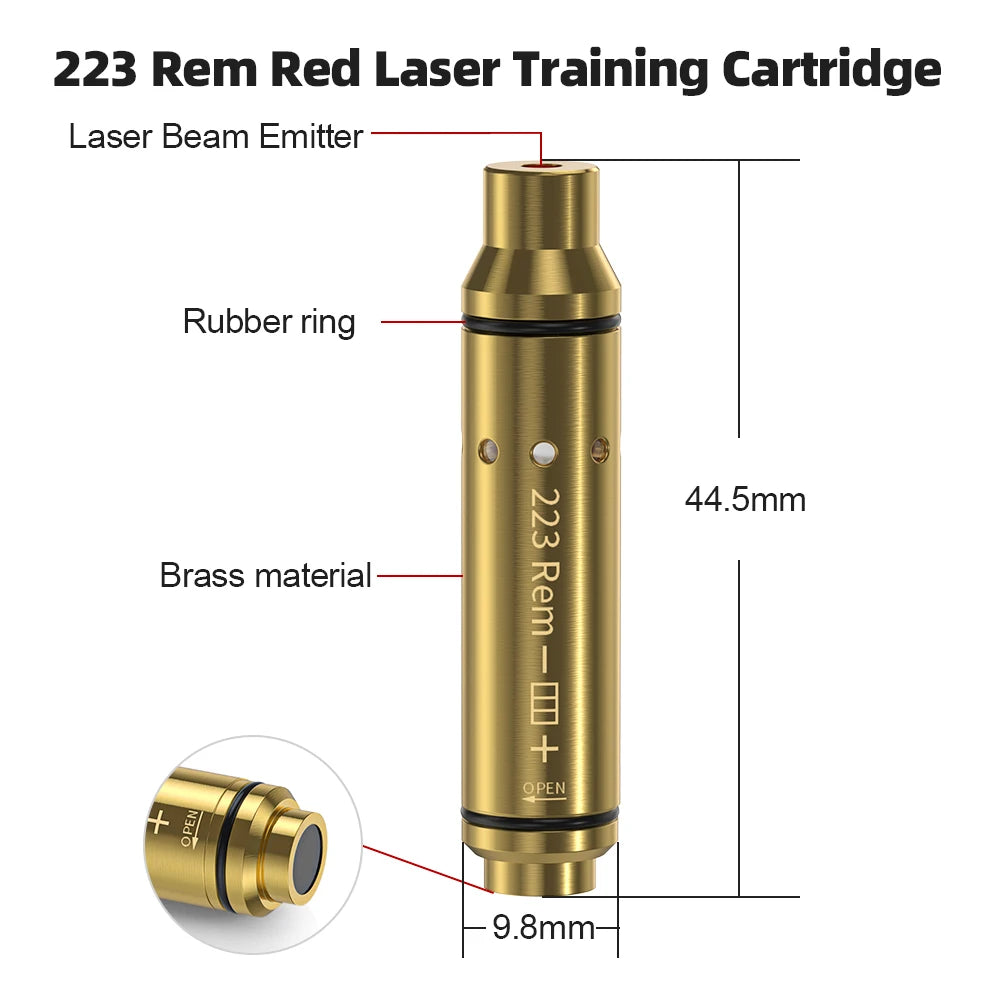 223 laser training cartridge Red Dot Laser Training Bullet Dry Fire Laser Trainer Cartridge Tactical Laser Bullet