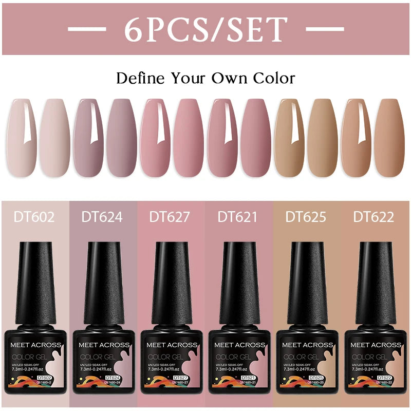 Nude Brown Gel Nail Polish Set for Long Lasting Manicure - Smarsty