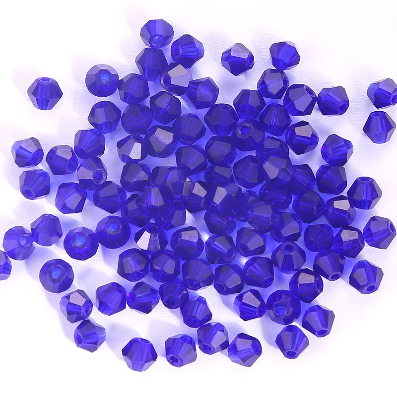 100Pcs 4MM Glass Bicone Beads for Jewelry Making - Smarsty