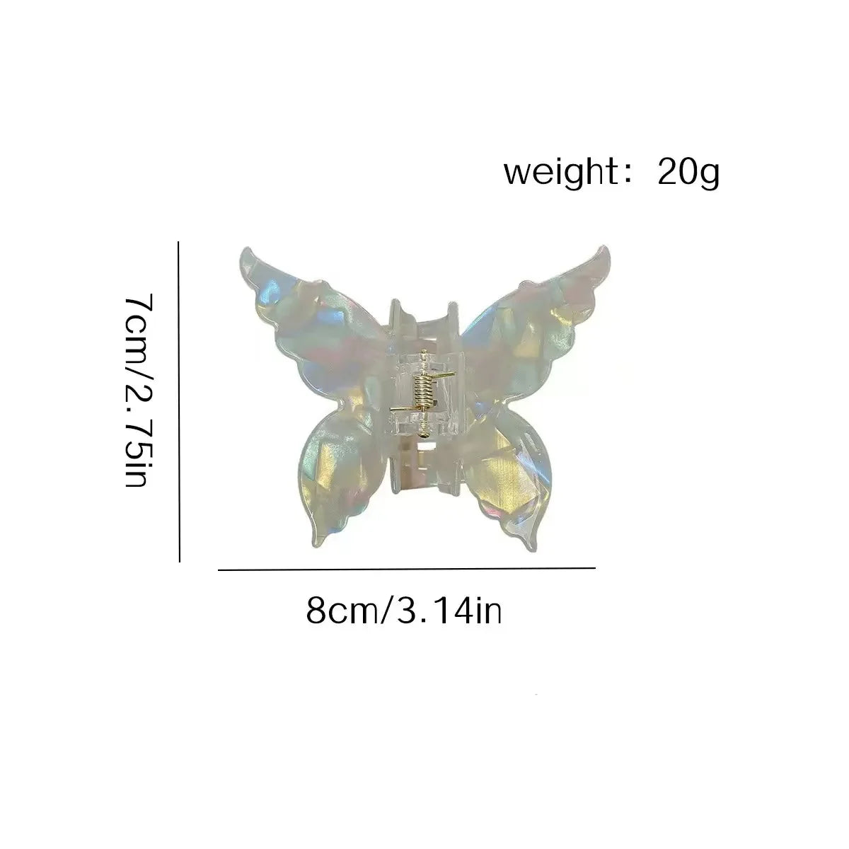 Three Dimensional Butterfly Acetate Hair Clip Lightweight - Smarsty