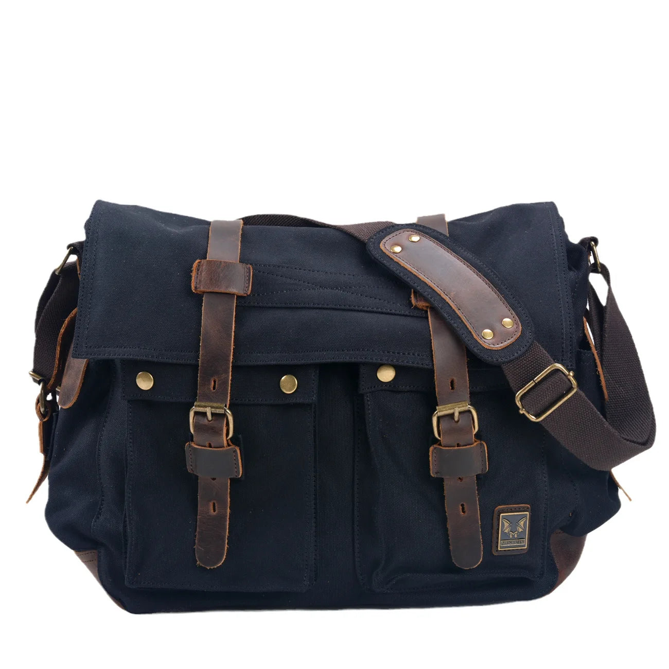 Muchuan Canvas Leather Messenger Bag For Men Laptop Case - Smarsty