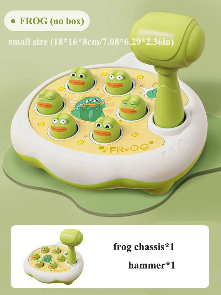 Duck/Frog/Pig Baby Toy Montessori Learning Game Educational Puzzle Gift for 12 24 Months Toddler Boy/Girl with Hammer - Smarsty