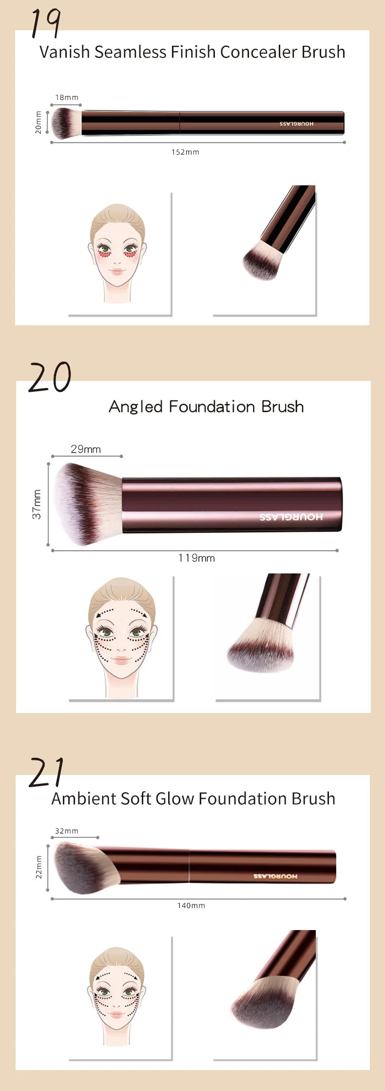 Hourglass Professional Makeup Brush for Versatile Application - Smarsty