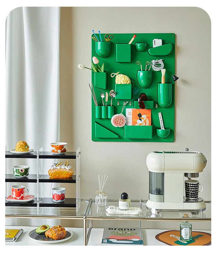 Wall-mounted Storage Rack with Hooks for Office, Kitchen and Workshop Children's Room Organizer with Adjustable Shelves by Smarsty