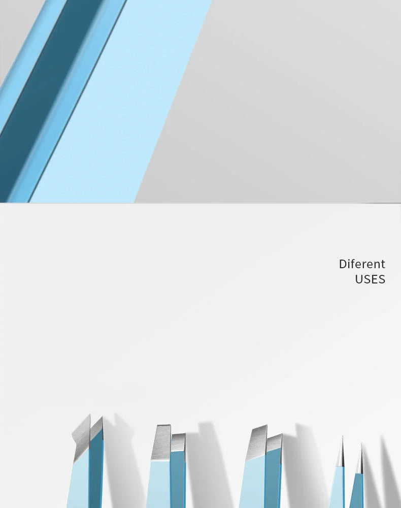 Colorful Stainless Steel Eyebrow Tweezers for Precision Hair Removal - Smarsty