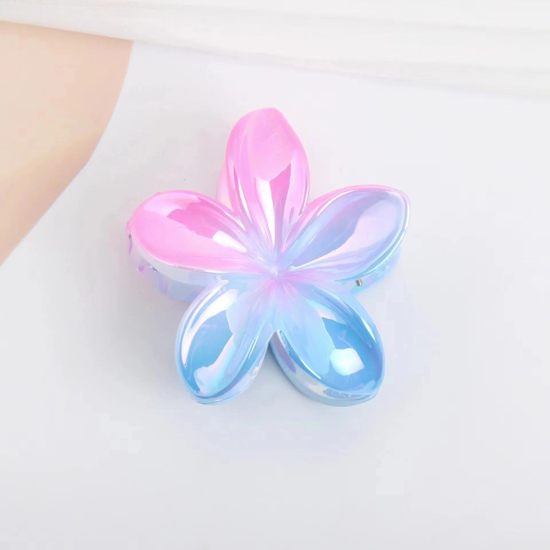 Gradient Large Flower Acrylic Hair Clip Boho Beach Accessory - Smarsty