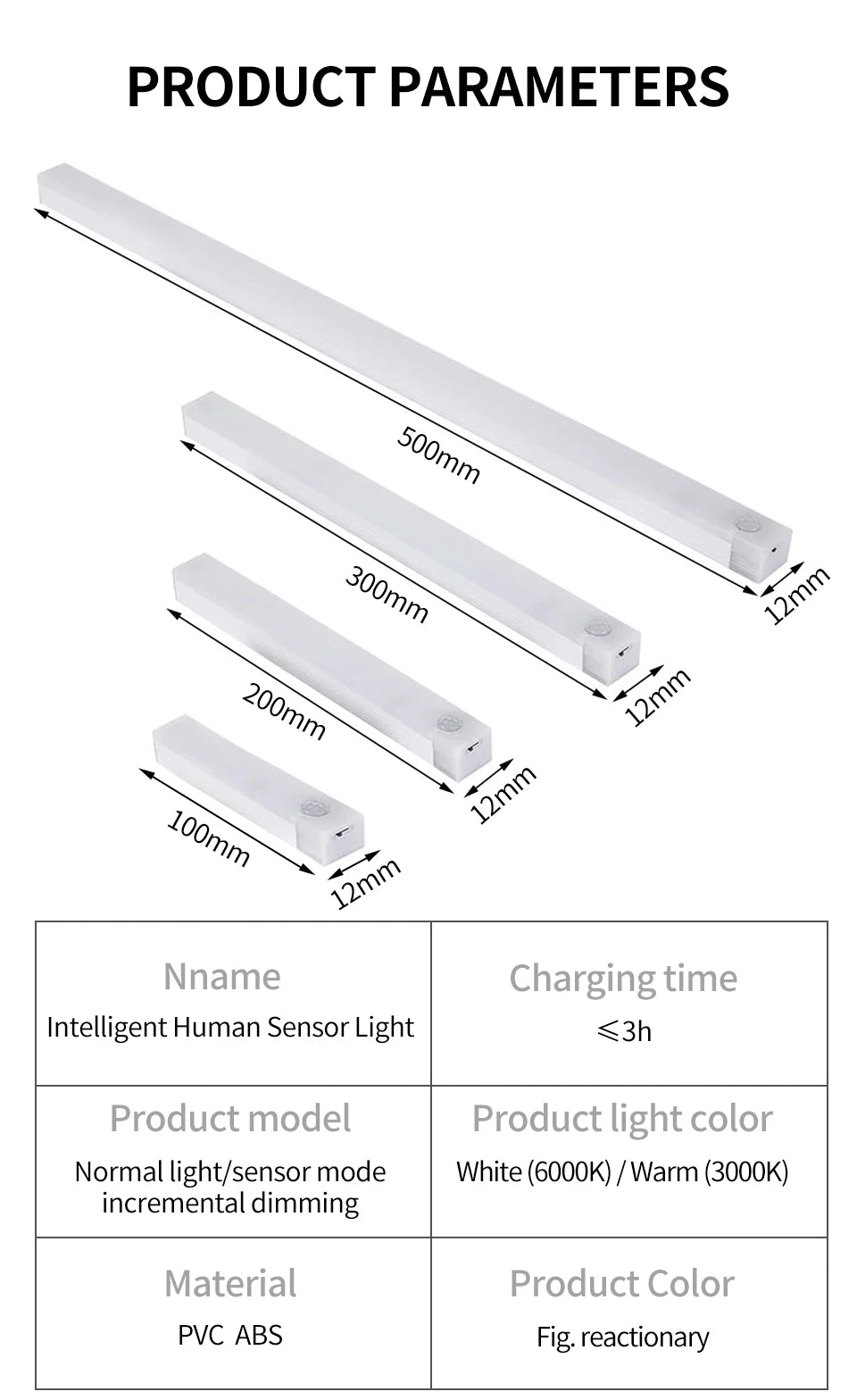 Rechargeable Motion Sensor LED Night Light for Cabinets - Smarsty