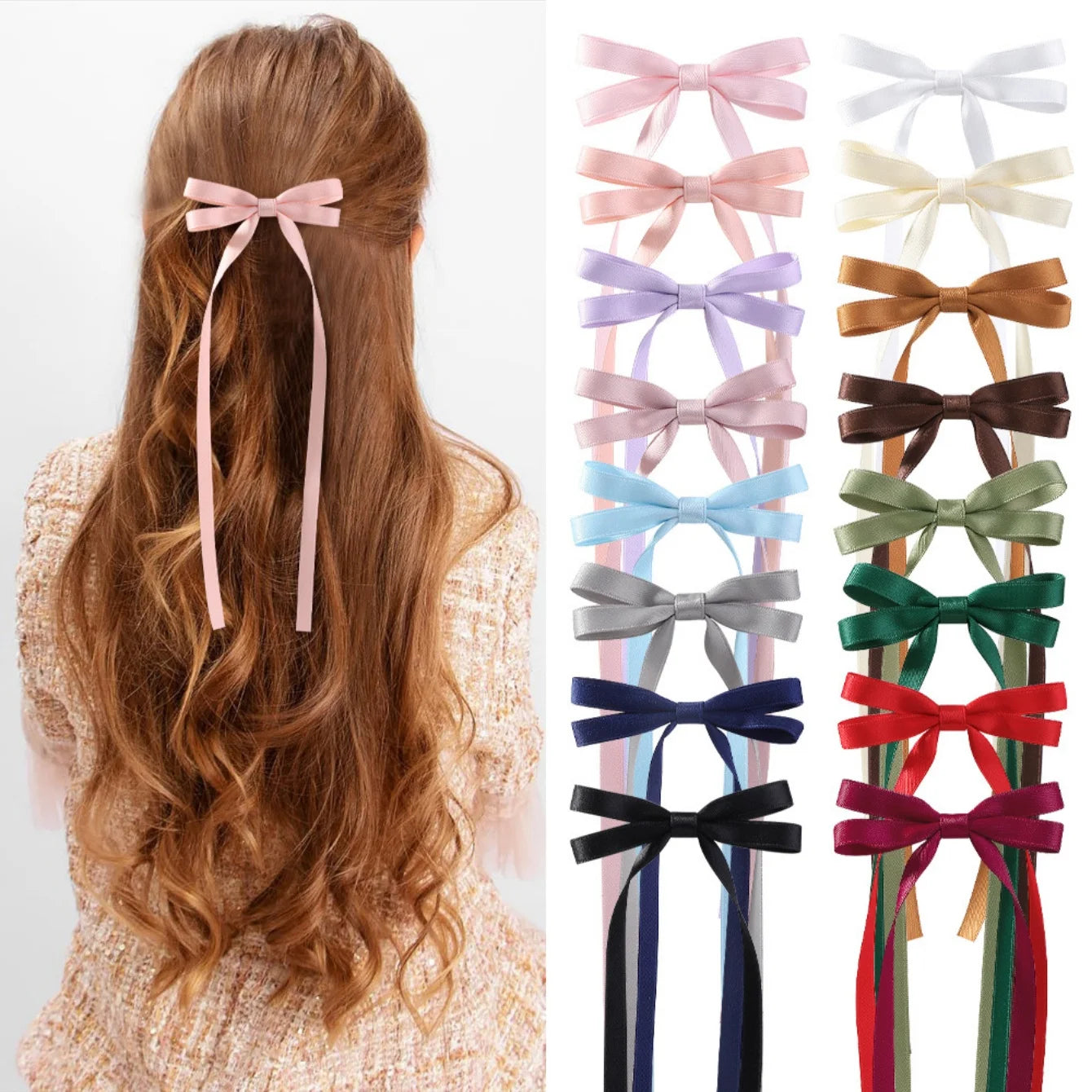 Cute Ribbon Bow Headband with Long Tassels for Girls - Smarsty