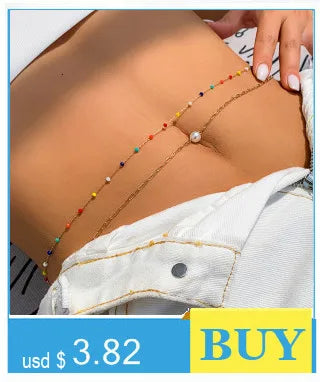 PuRui Sexy Crystal Glass Belly Chain for Women - Smarsty