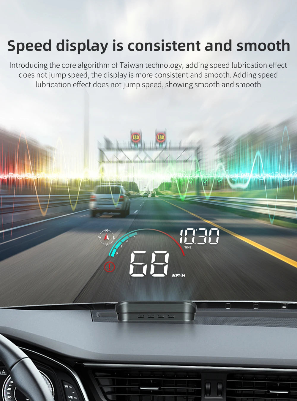 M22 Car HUD Head Up Display Universal Digital GPS Speedometer HD LCD Projection On Glass Windshield Projector for All Cars