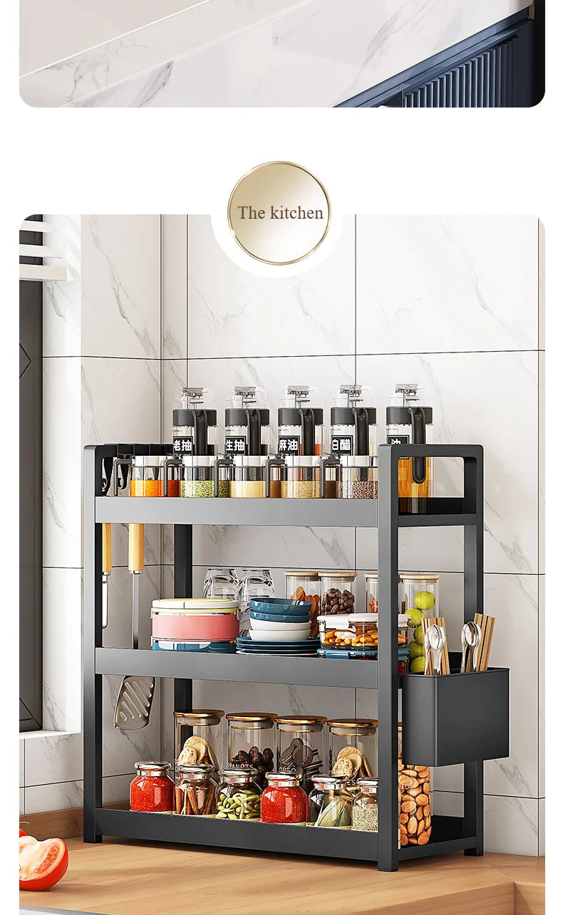 3-Tier Multifunctional Storage Shelf,Space-Saving Desktop Shelf,Desk Shelf,organizer,Non-slip Design and Easy To Assemble by Smarsty