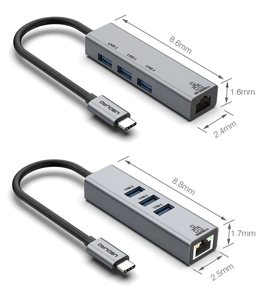 USB C Hub Docking Station With Gigabit Ethernet 100W Charge