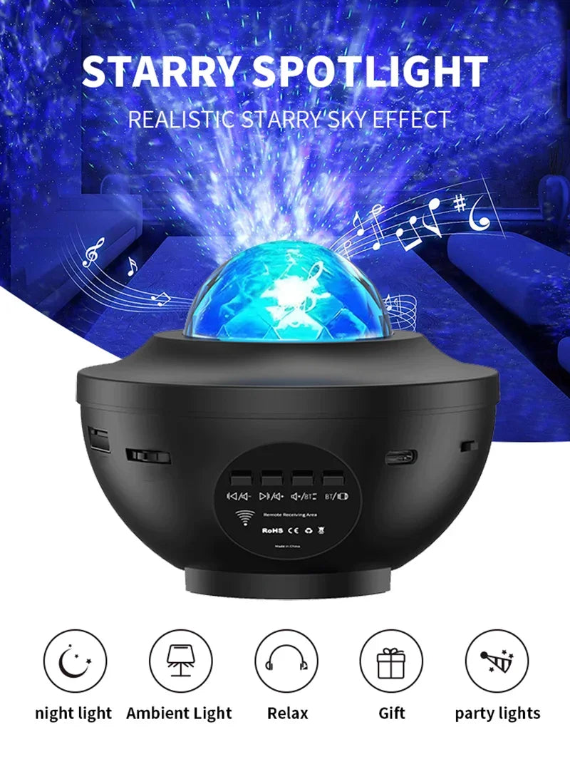 LED Starry Galaxy Projector with Bluetooth Music Player - Smarsty